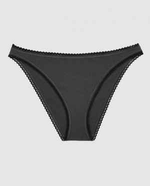 Women's La Senza Bikini Panty Underwear Black | nhwQXm23