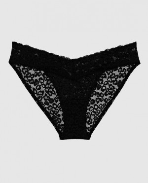 Women's La Senza Bikini Panty Underwear Black | s1cTMlnh