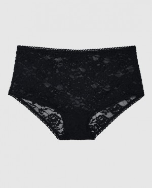 Women's La Senza Boyshort Panty Underwear Black | 6BjewiX2