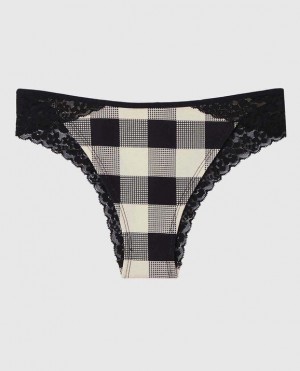 Women's La Senza Cheeky Panty Underwear Festive Check | 9xxE5y36