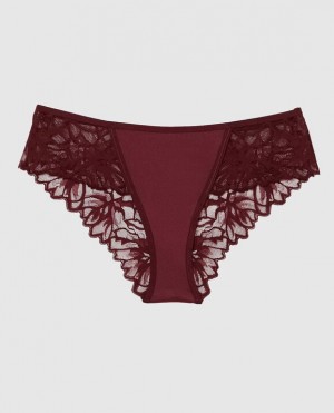 Women's La Senza Cheeky Panty Underwear Red Burgundy | 49b0eZmD