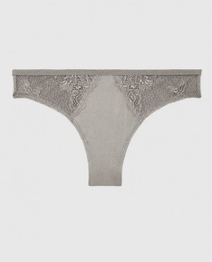 Women's La Senza Cheeky Panty Underwear Silver | 48QmkiKM