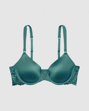 Women's La Senza Front-Close Full Coverage Bras Tidal Turq | CGAi43Wr