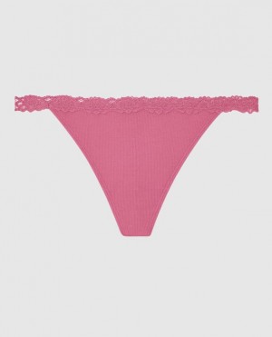 Women's La Senza G-String Panty Underwear Rose | YKXoYEI0