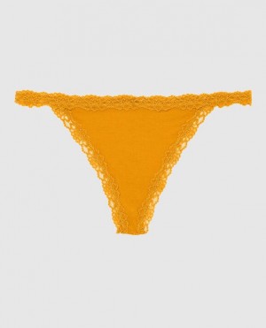 Women's La Senza G-String Panty Underwear Limonite | 5uNKpWbZ