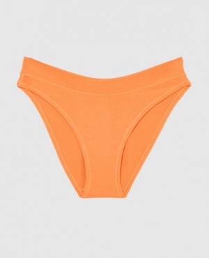 Women's La Senza High Leg Bikini Panty Underwear Apricot | LPVqIwzT