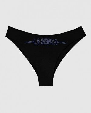 Women's La Senza High Leg Cheeky Panty Underwear Blue | 9vOTutbx