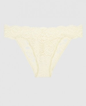 Women's La Senza High Leg Cheeky Panty Underwear Cream | yWtjG8nq