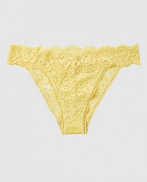 Women's La Senza High Leg Cheeky Panty Underwear Yellow | iDITwfl0