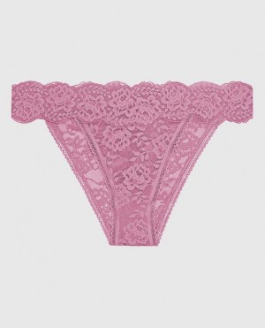 Women's La Senza High Leg Cheeky Panty Underwear Rosecrush | pkberMto