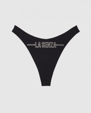 Women's La Senza High Leg Thong Panty Underwear LZA Graphic | CXFSsZaA