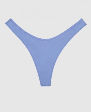 Women's La Senza High Leg Thong Panty Underwear Blue | Ls8h4xiA