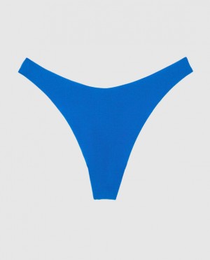 Women's La Senza High Leg Thong Panty Underwear Deep Blue | kZ2Ok9fp