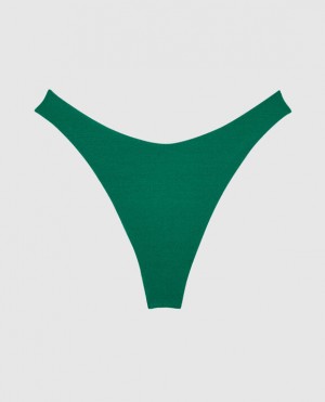 Women's La Senza High Leg Thong Panty Underwear Green | PMF4clIz