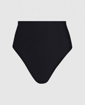 Women's La Senza High Waist Smoothing Thong Underwear Black | mYJm69Gu