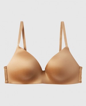 Women's La Senza Light Push Up Wireless Bras Pecan | EaEnviq9