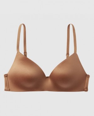 Women's La Senza Light Push Up Wireless Bras Caramel Kiss | fcpWVARg