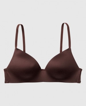 Women's La Senza Light Push Up Wireless Bras Beige | edydWRwa