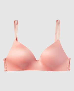 Women's La Senza Light Push Up Wireless Bras Pink | hu5QVMY1