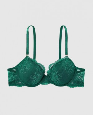 Women's La Senza Lightly Lined Demi Bras Green | WqUQdvt7