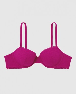 Women's La Senza Lightly Lined Demi Bras Pink | oG5wmWXA