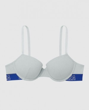 Women's La Senza Lightly Lined Demi Bras Grey | 3pdGWGvh