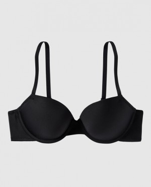 Women's La Senza Lightly Lined Demi Bras Black | 223jgRzS