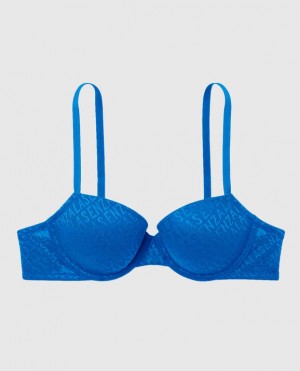 Women's La Senza Lightly Lined Demi Bras Deep Blue | HfgND1es