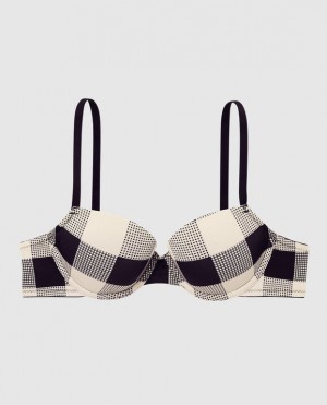 Women's La Senza Lightly Lined Demi Bras Festive Check | L1rJGvYV