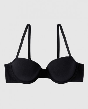 Women's La Senza Lightly Lined Demi Bras Black | fbGLBGpG