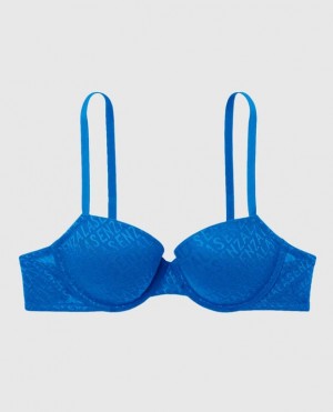 Women's La Senza Lightly Lined Demi Bras Deep Blue | KOCqiTVf