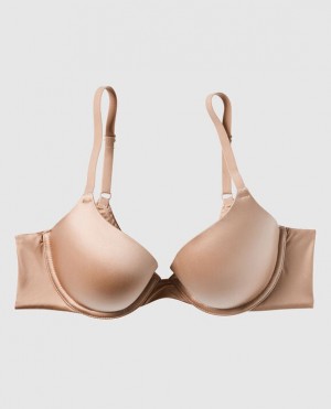 Women's La Senza Lightly Lined Demi Bras Rose Brown | tdFmencB