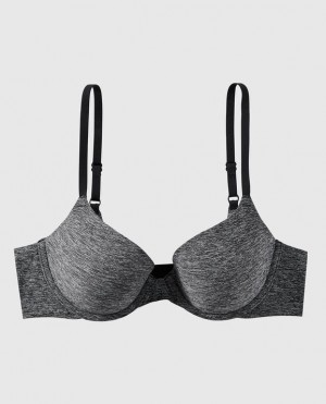 Women's La Senza Lightly Lined Demi Bras Black | 6s3K7TrO