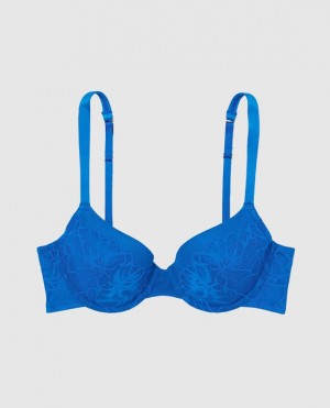 Women's La Senza Lightly Lined Full Coverage Bras Deep Blue | 465QtCCo