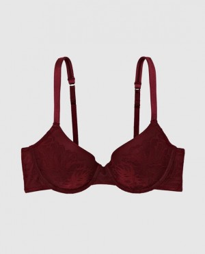 Women's La Senza Lightly Lined Full Coverage Bras Red Burgundy | DtRNW3w1