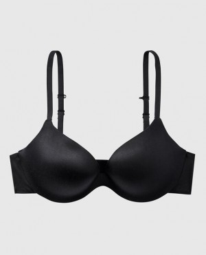 Women's La Senza Push Up Bras Black | YZc3mwhD