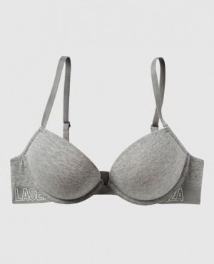 Women's La Senza Push Up Bras Grey | 71z7fUbh