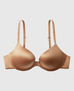 Women's La Senza Push Up Bras Pecan | QMQ0E7Bk