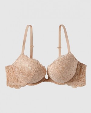 Women's La Senza Push Up Bras Rose Brown | TQh5DCKW