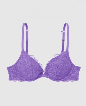 Women's La Senza Push Up Plunge Bras Flower | guHLtNmi