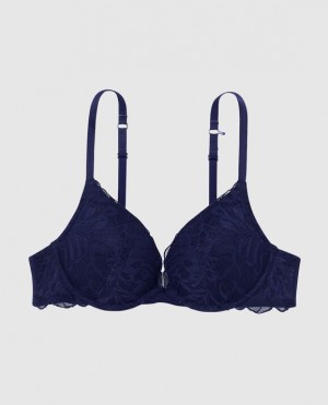 Women's La Senza Push Up Plunge Bras Ocean Cavern | fmsC9N2B