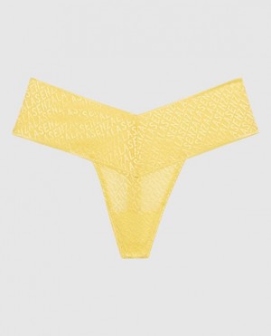 Women's La Senza Thong Panty Underwear Cream | U43BSLB7