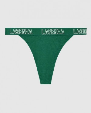 Women's La Senza Thong Panty Underwear Green | J6eYEIW2