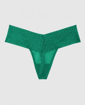 Women's La Senza Thong Panty Underwear Green | ope8Cu6x