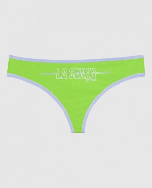 Women's La Senza Thong Panty Underwear Light Green | g4vQvD7n