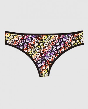 Women's La Senza Thong Panty Underwear Multicolor Leopard | EZFeWHVU