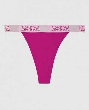 Women's La Senza Thong Panty Underwear Pink | 1sglamY2