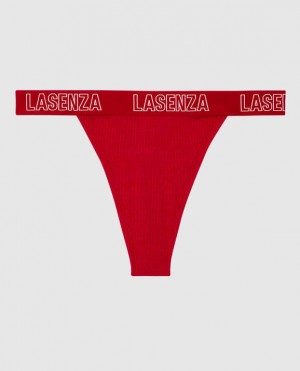 Women's La Senza Thong Panty Underwear Red | 2dmh31tL