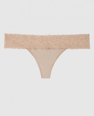 Women's La Senza Thong Panty Underwear Rosetan | yTlt0Dzx