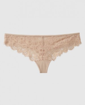 Women's La Senza Thong Panty Underwear Rosetan | agYo0XBe